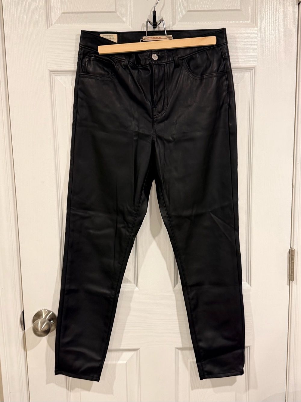 Women’s Black Faux Leather Levi’s Jeans